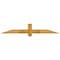 Ekena Millwork Eugene Rough Sawn Timber Gable Bracket, Western Red Cedar, 60"W x 10"H x 2"D x 4"F, 4/12 Pitch GBW060X10X0204EUG00RWR - alternate 1
